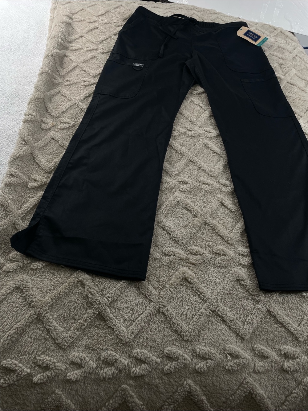 Cherokee  Black Straight -Leg  Pants
 Size Medium Medical Staff NWT